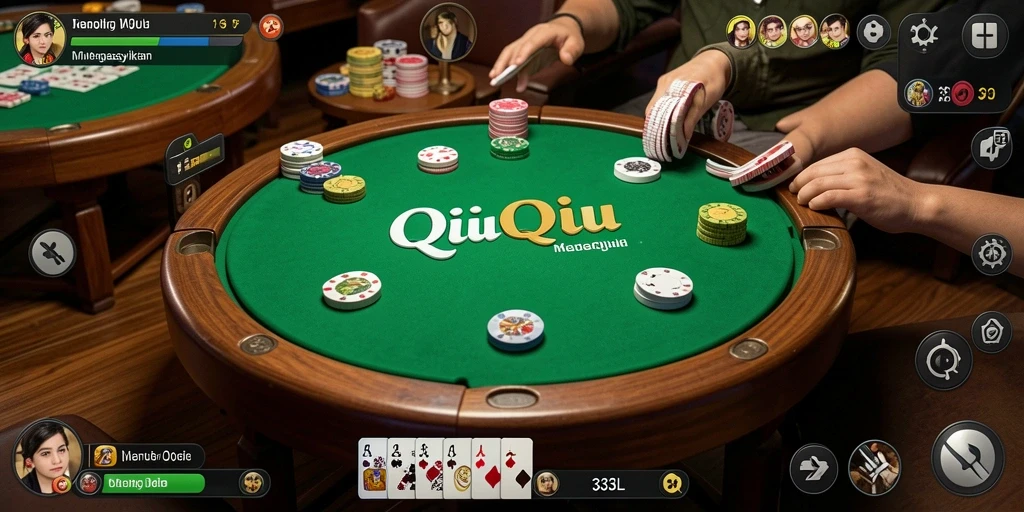 Tampilan gameplay menarik dari 33L dengan kartu QiuQiu.