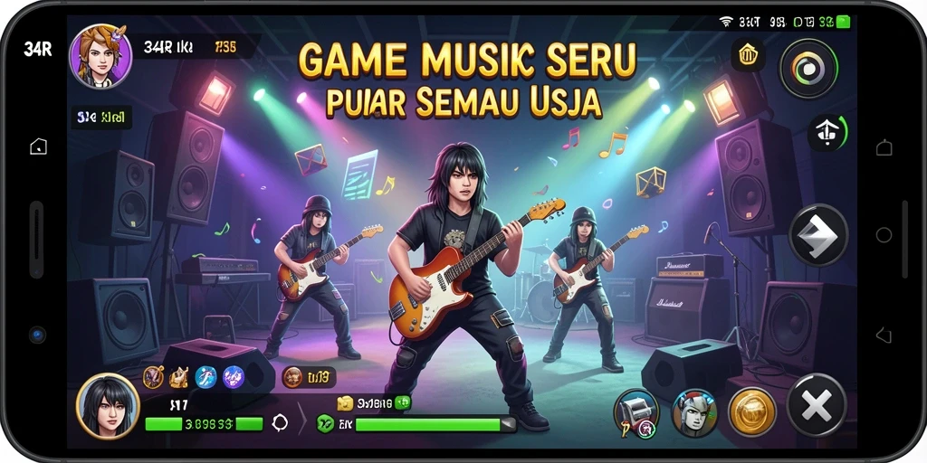 Tampilan gameplay seru dan interaktif dalam 34R.