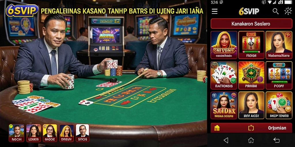 Tampilan gameplay menegangkan di 6SVIP dengan berbagai pilihan permainan kasino.