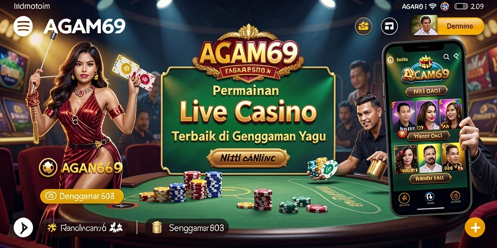 Tampilan menarik dari gameplay Live Casino AGAM69 yang mendebarkan.