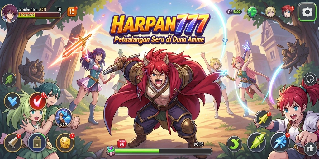 Gameplay anime seru dan interaktif di HARAPAN777.