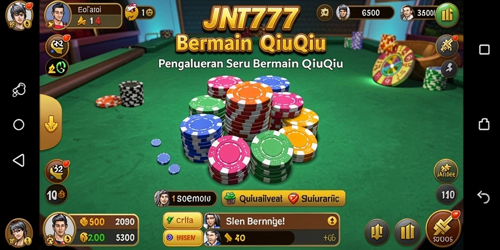 Tampilan gameplay QiuQiu yang menarik di JNT777.