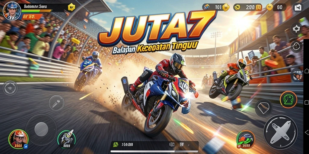 Tangkapan layar JUTA7 menunjukkan mobil balap beraksi di lintasan