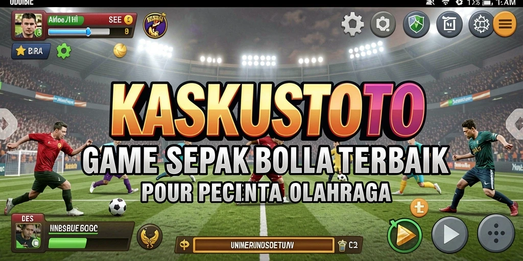 Tampilan gameplay KASKUSTOTO yang mendebarkan dalam pertandingan sepak bola.