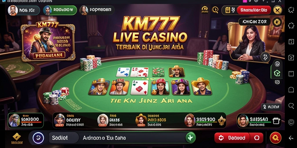 Tampilan menarik gameplay Live Casino dengan dealer langsung dan interaksi seru.