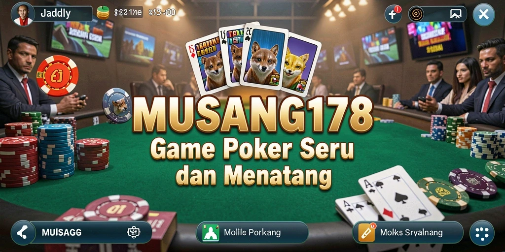 Tampilan menarik dari gameplay Poker di MUSANG178.