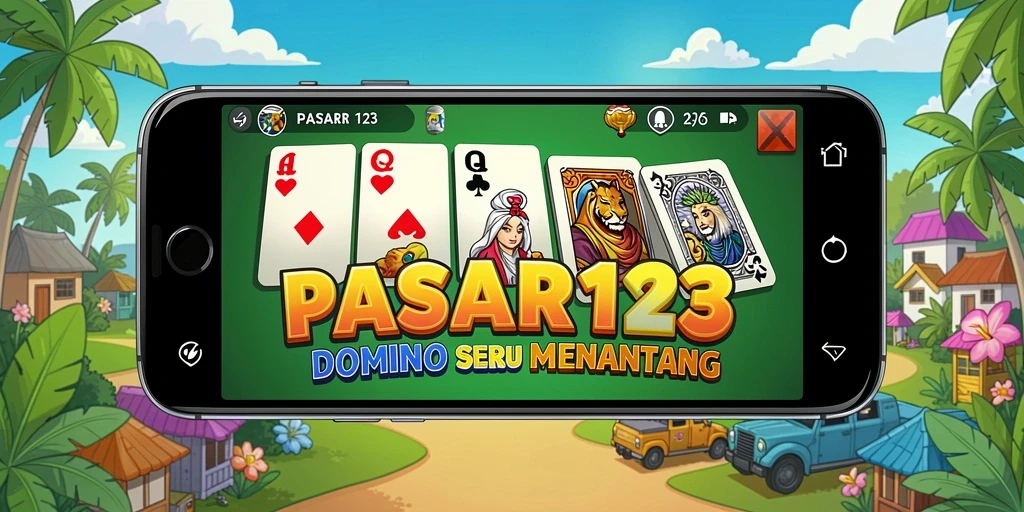 Tampilan menarik dari gameplay domino yang seru.