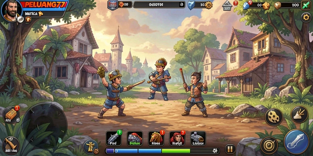 Tampilan gameplay PELUANG77 yang menarik dan interaktif.