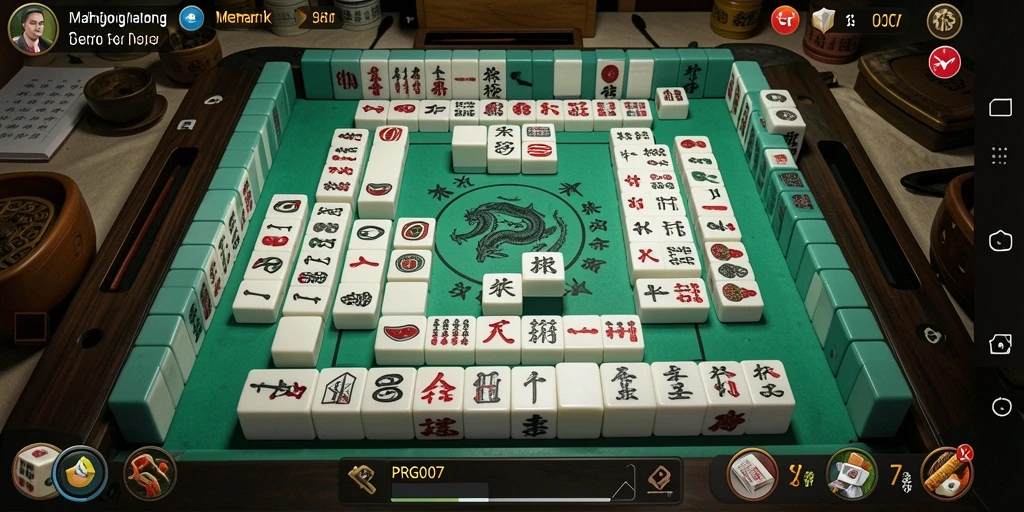 Tampilan gameplay Mahjong yang menarik dan penuh tantangan.