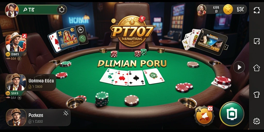 Gameplay Poker yang seru dan mendebarkan.