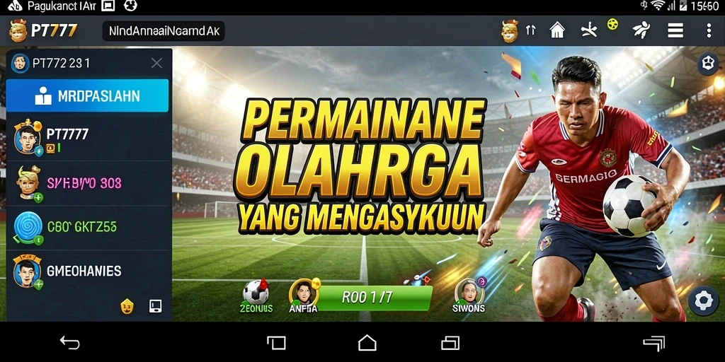 Tangkapan layar menampilkan gameplay seru dari PT777 dengan berbagai cabang olahraga.
