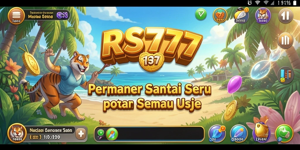 Tangkapan layar gameplay RS777 yang menyenangkan dan interaktif.